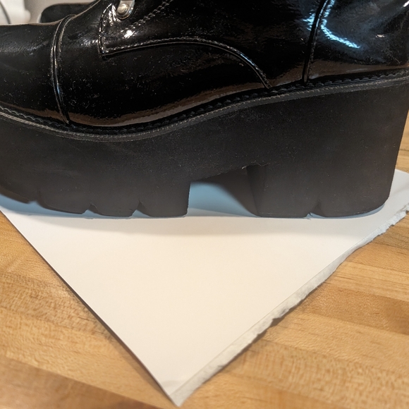 Patten leather platform boots - Picture 6 of 7